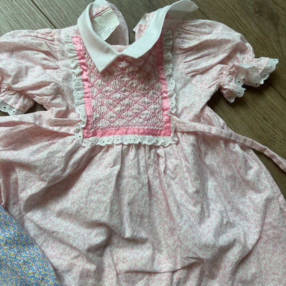 Vintage Polly Flinders 2T Dress - Pink and White Dress